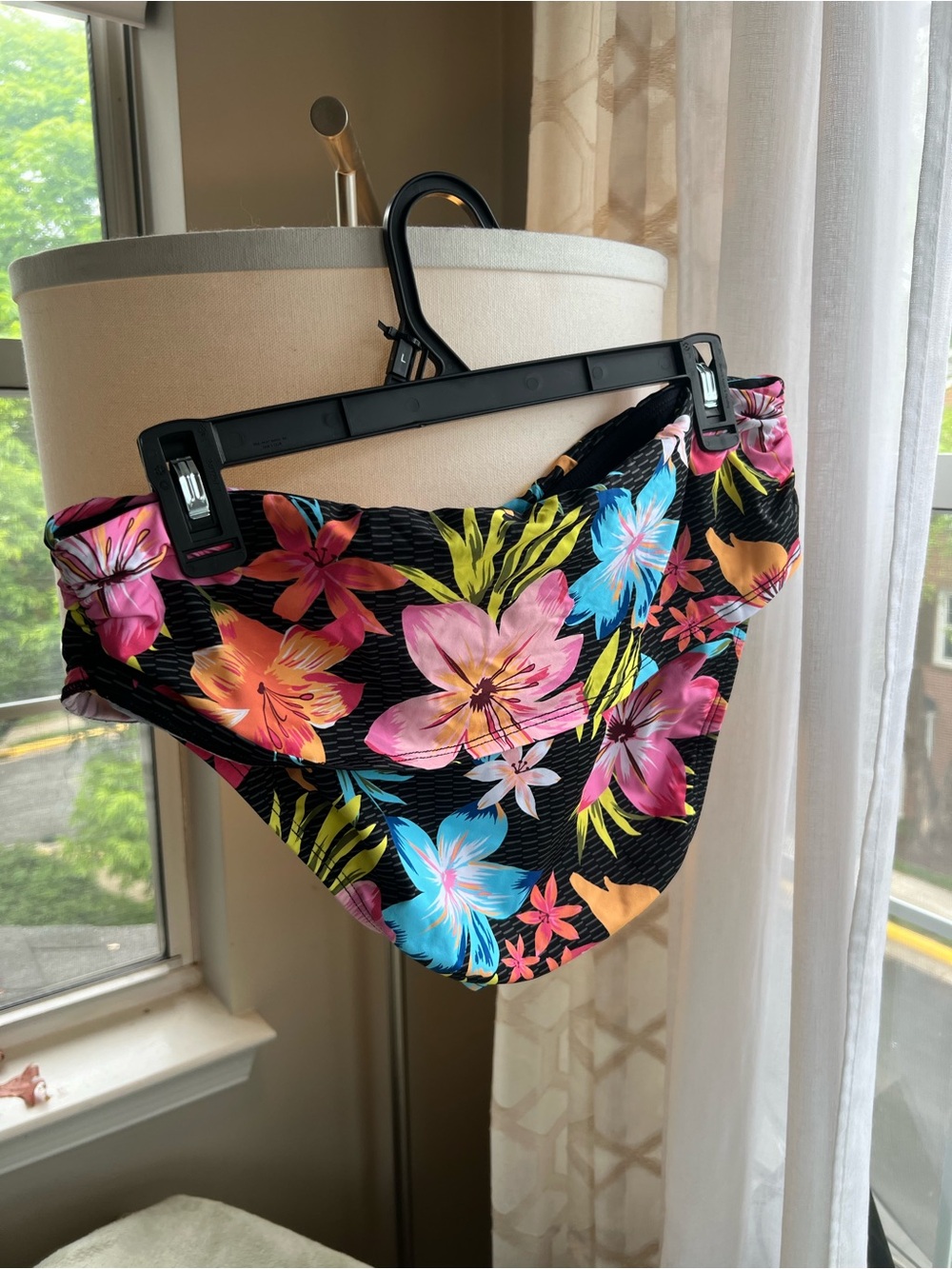 Bleu Rod Beattie Black Floral Fold-Over Bikini Bottom - Picture 4 of 7